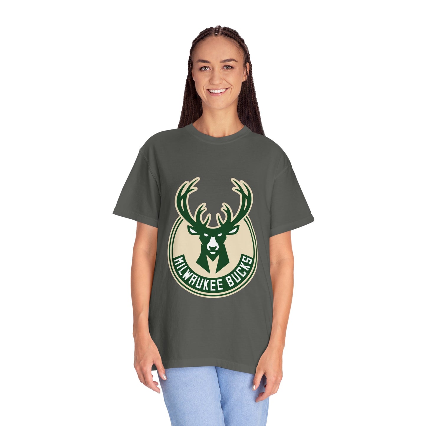 Milwaukee Bucks NBA Garment-Dyed T-Shirt – Premium Cotton Tee for Customization