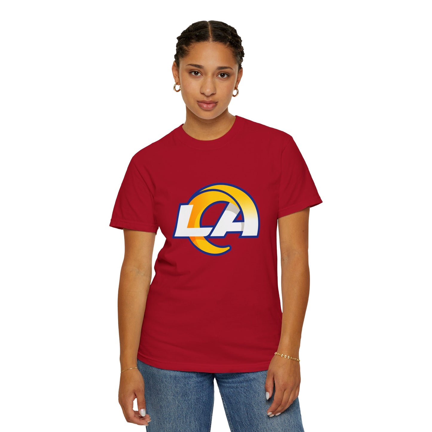 Los Angeles Rams Merchandise Garment-Dyed T-Shirt – Premium Cotton Tee for Customization