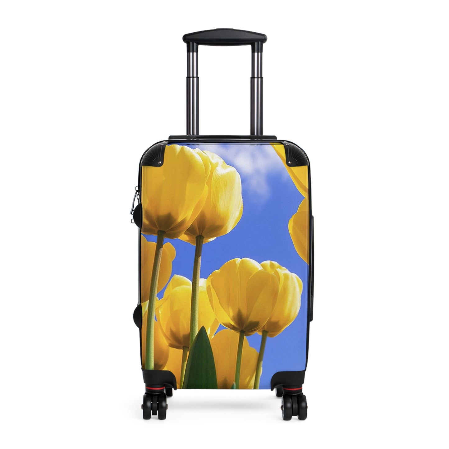 Nature Flowers Floral Yellow Tulips Art Carry-On Suitcase - Stylish Luggage for Travelers