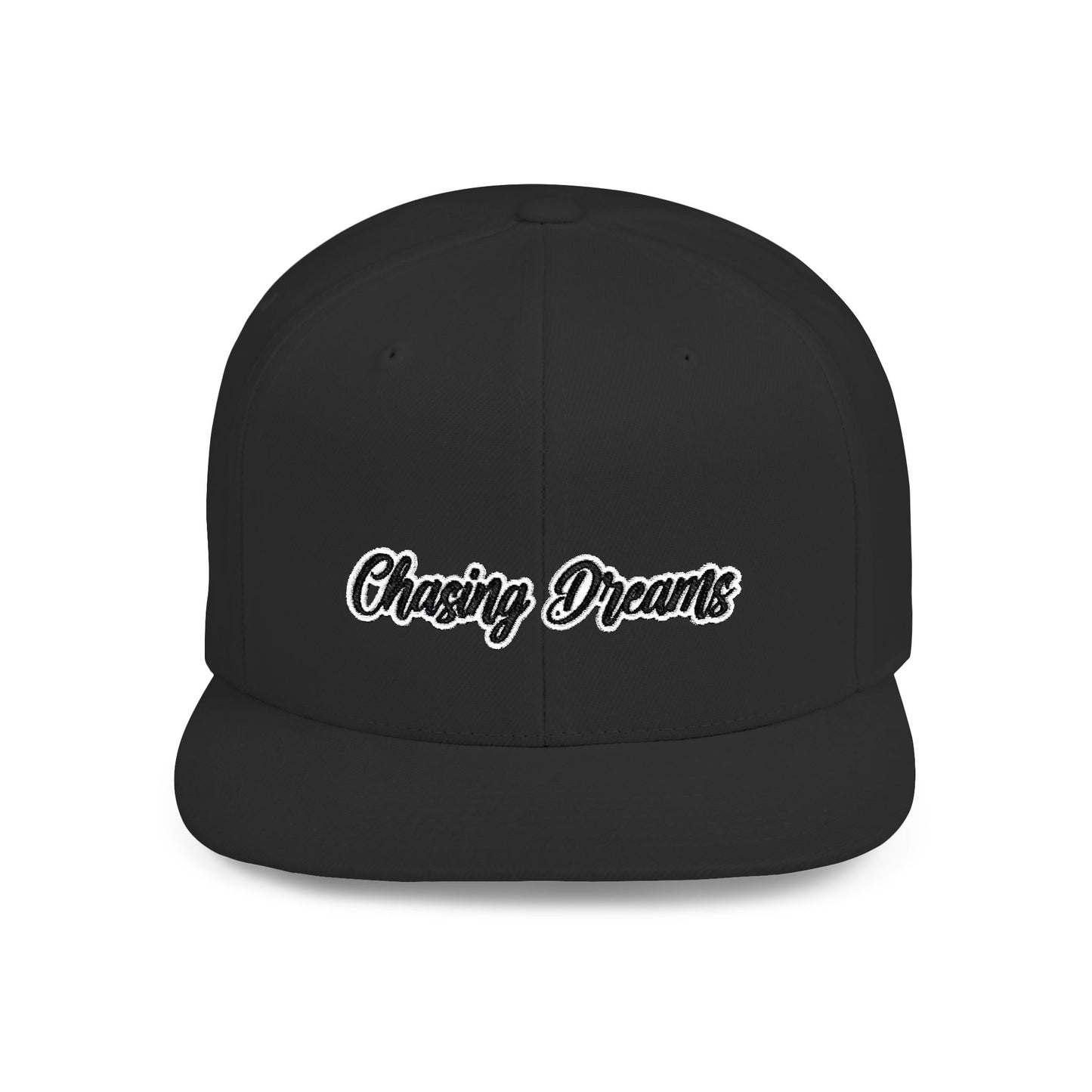 Text Chasing Dreams Flat Bill Snapback – Lightweight, Custom Fit, Premium Quality