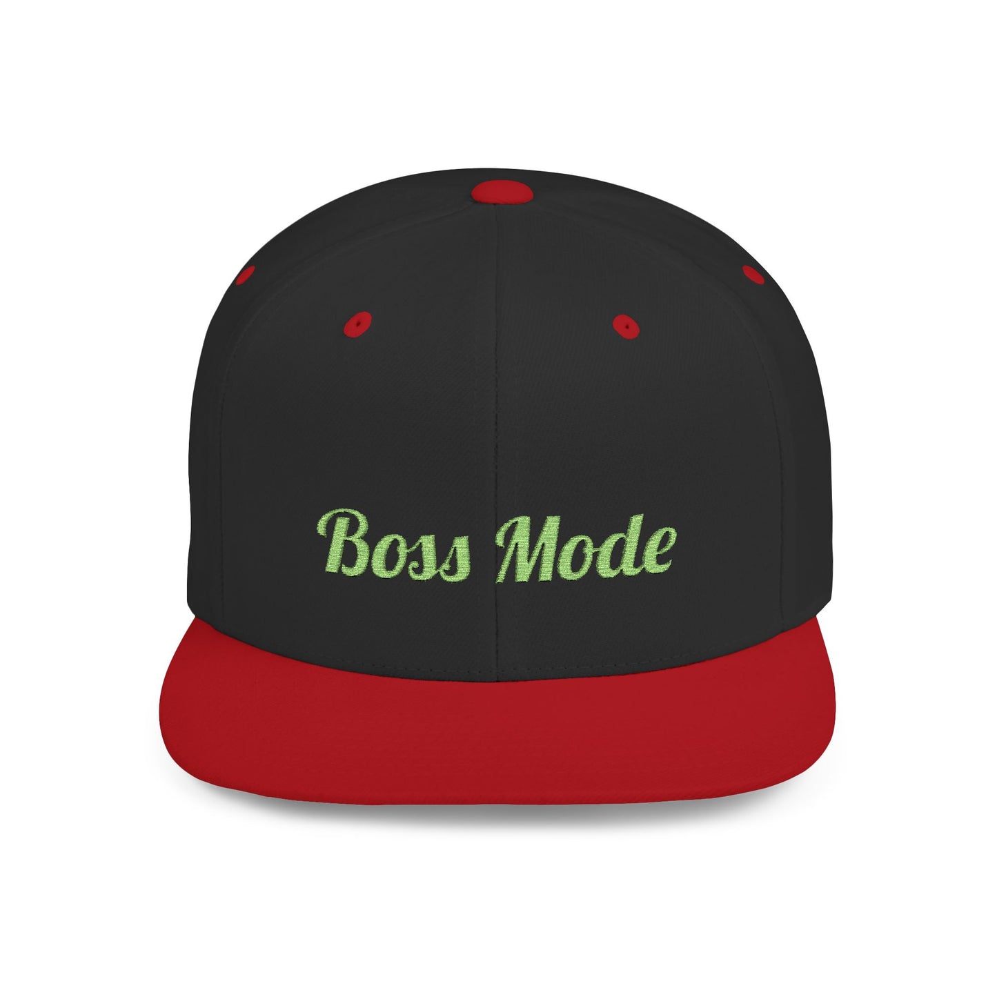 Text Boss Mode Flat Bill Snapback – Lightweight, Custom Fit, Premium Quality