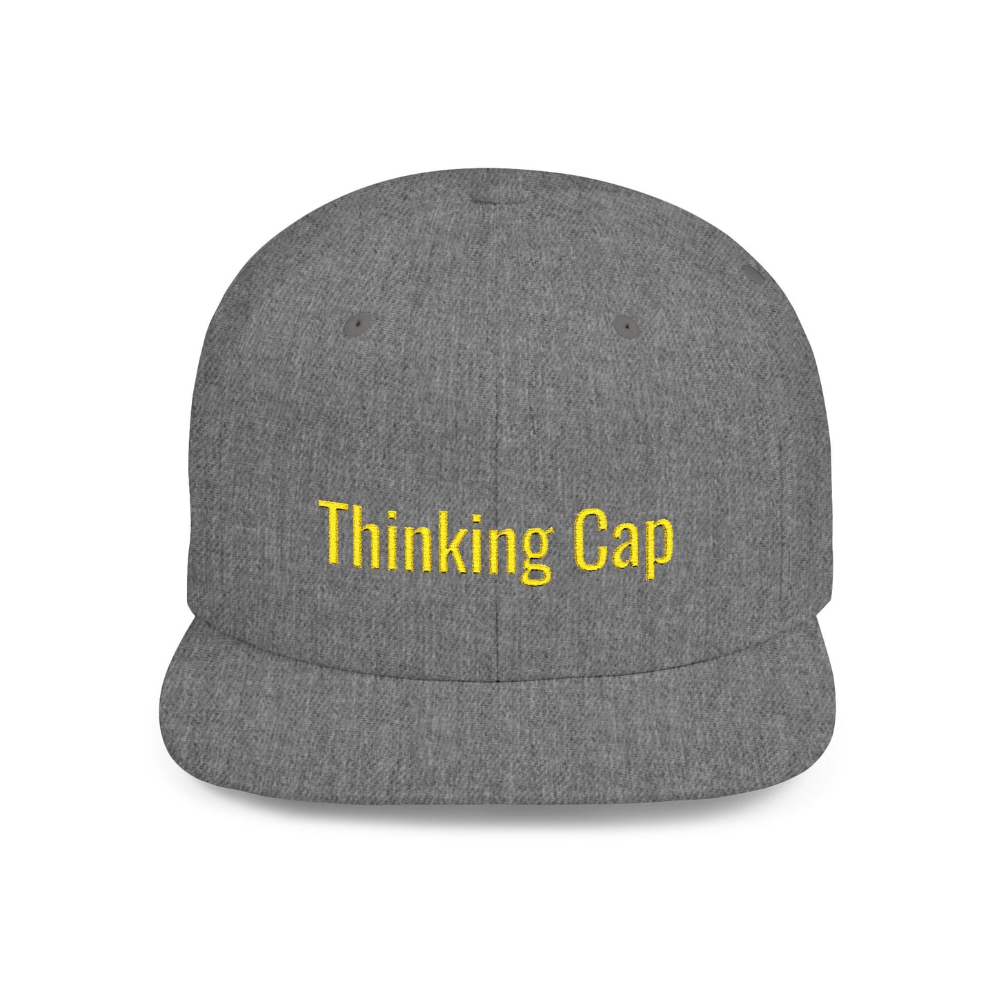 Text Thinking Cap Flat Bill Snapback – Lightweight, Custom Fit, Premium Quality