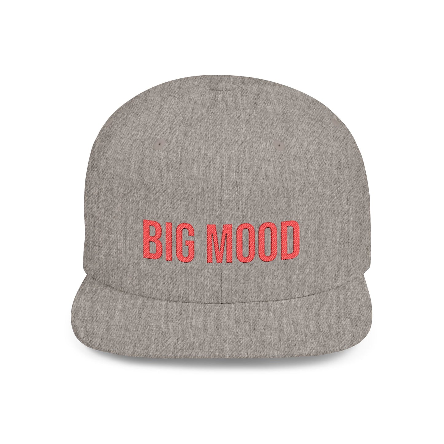 Text BIg Mood Flat Bill Snapback – Lightweight, Custom Fit, Premium Quality