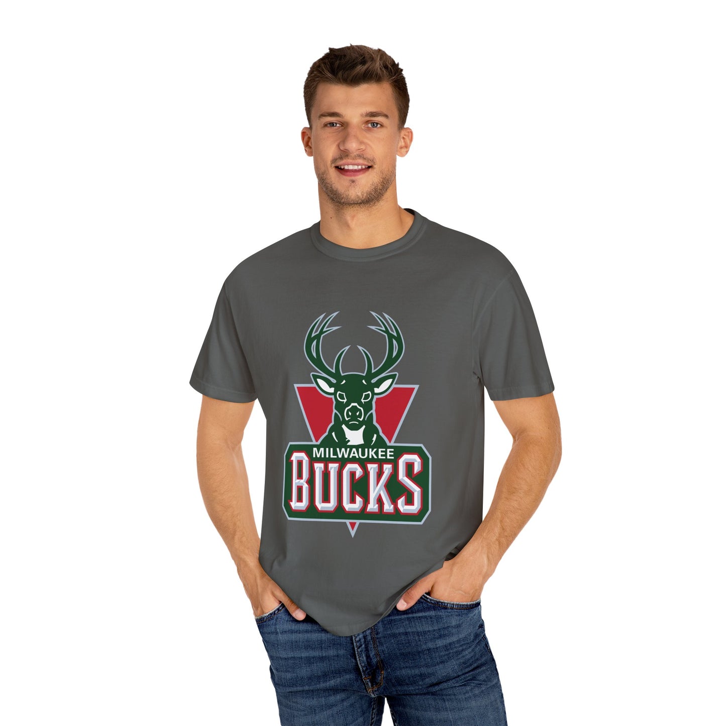 Milwaukee Bucks Strong Garment-Dyed T-Shirt – Premium Cotton Tee for Customization