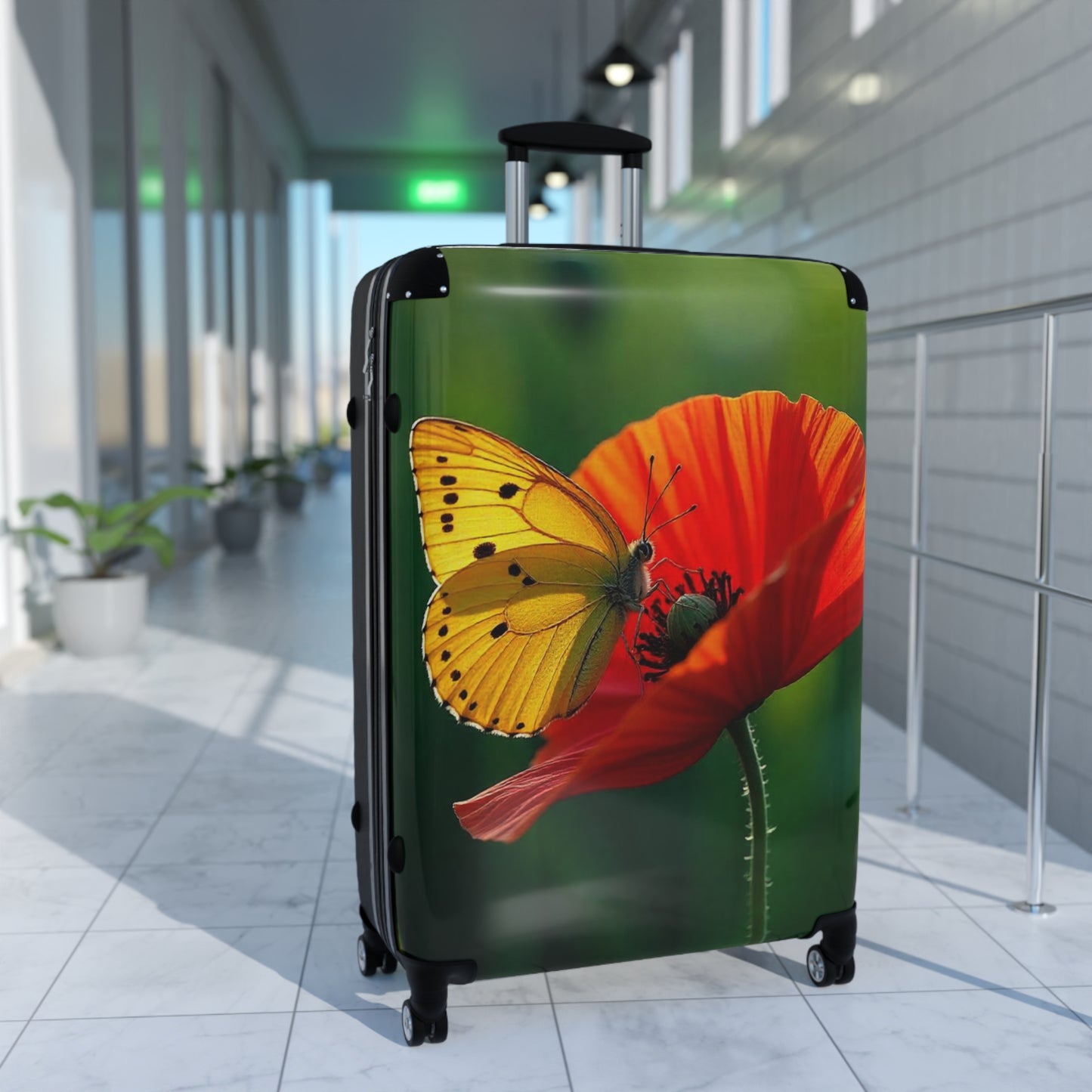 Nature Butterflies Floral On Flowers Art Carry-On Suitcase - Stylish Luggage for Travelers