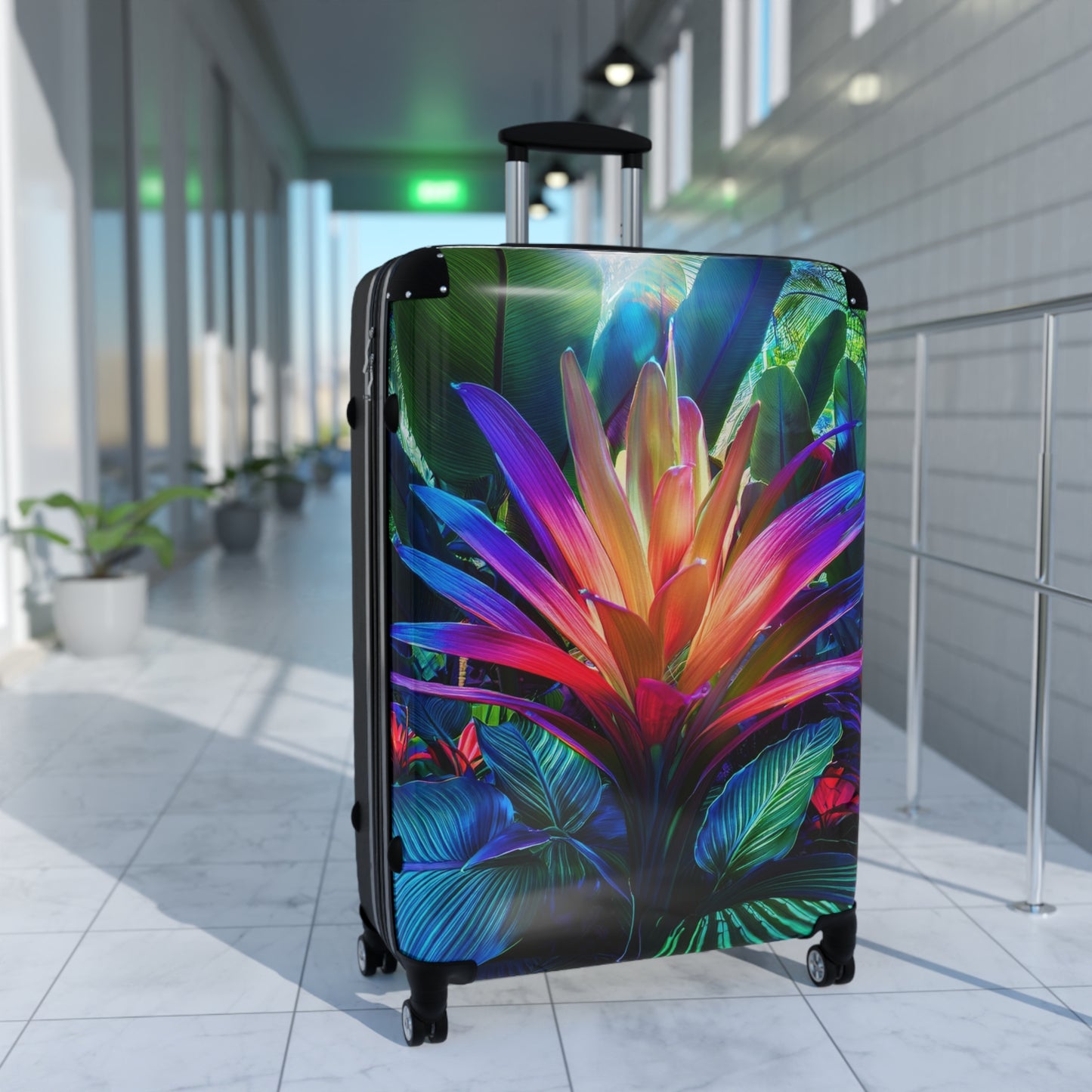 Nature Flowers Floral Vibrant Carry-On Suitcase - Stylish Luggage for Travelers
