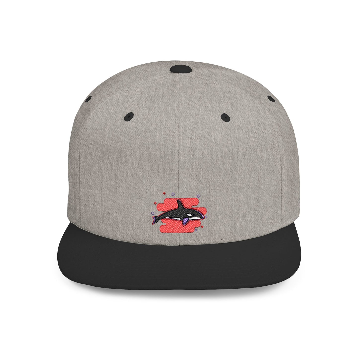 Icons Embroidered Dolphin Pink Flat Bill Snapback – Lightweight, Custom Fit, Premium Quality