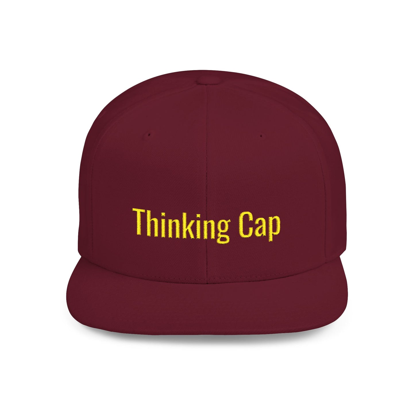 Text Thinking Cap Flat Bill Snapback – Lightweight, Custom Fit, Premium Quality