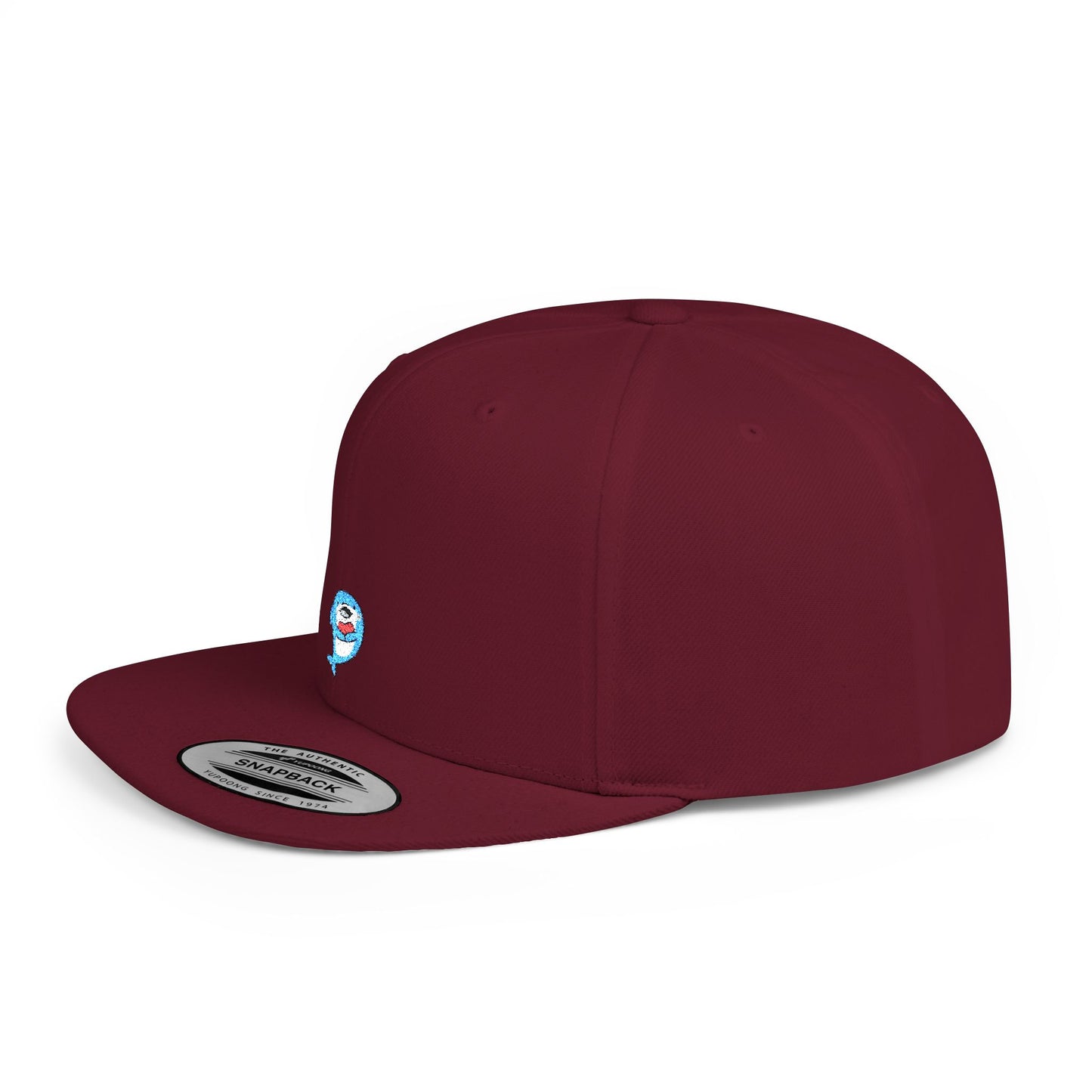 Icons Embroidered Dolphin Flat Bill Snapback – Lightweight, Custom Fit, Premium Quality