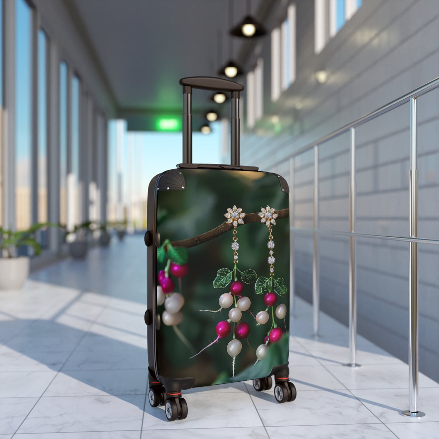 Nature Earings Leaves Art Carry-On Suitcase - Stylish Luggage for Travelers
