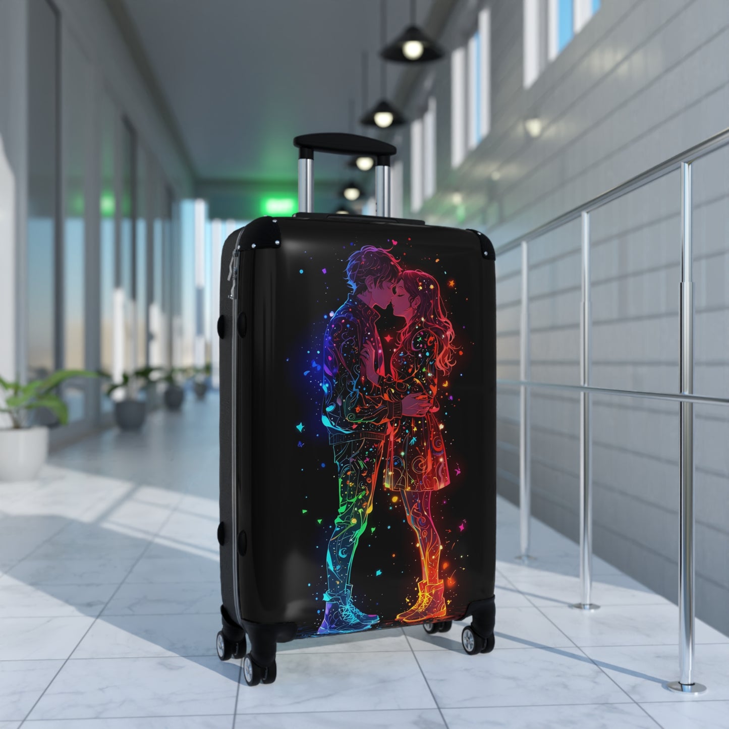 Love Kissing Couple Art Carry-On Suitcase - Stylish Luggage for Travelers