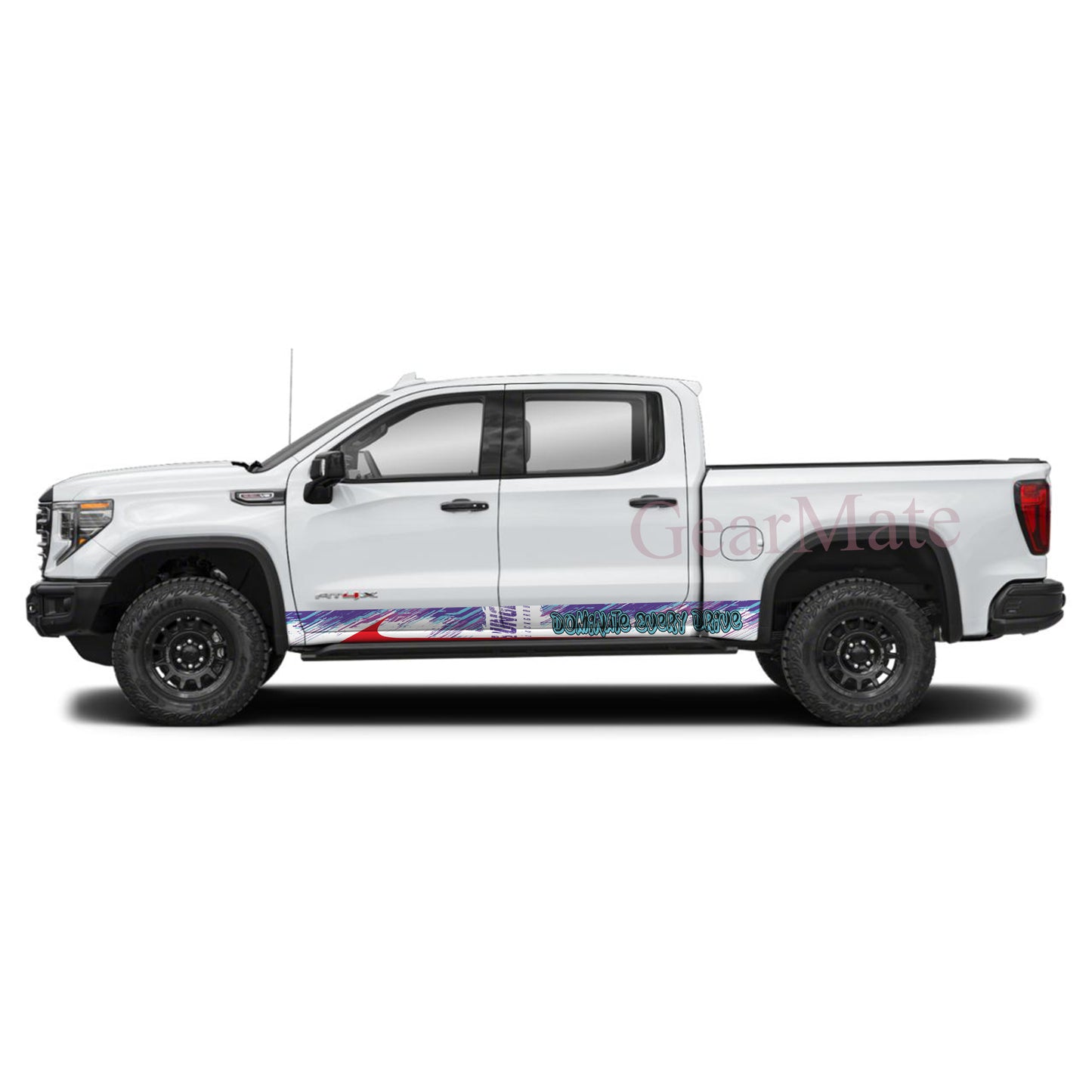Dominate Every Ride Rocker Panel Graphic Decal Kit (Left & Right Sides) - High Quality Vinyl for Trucks & SUVs