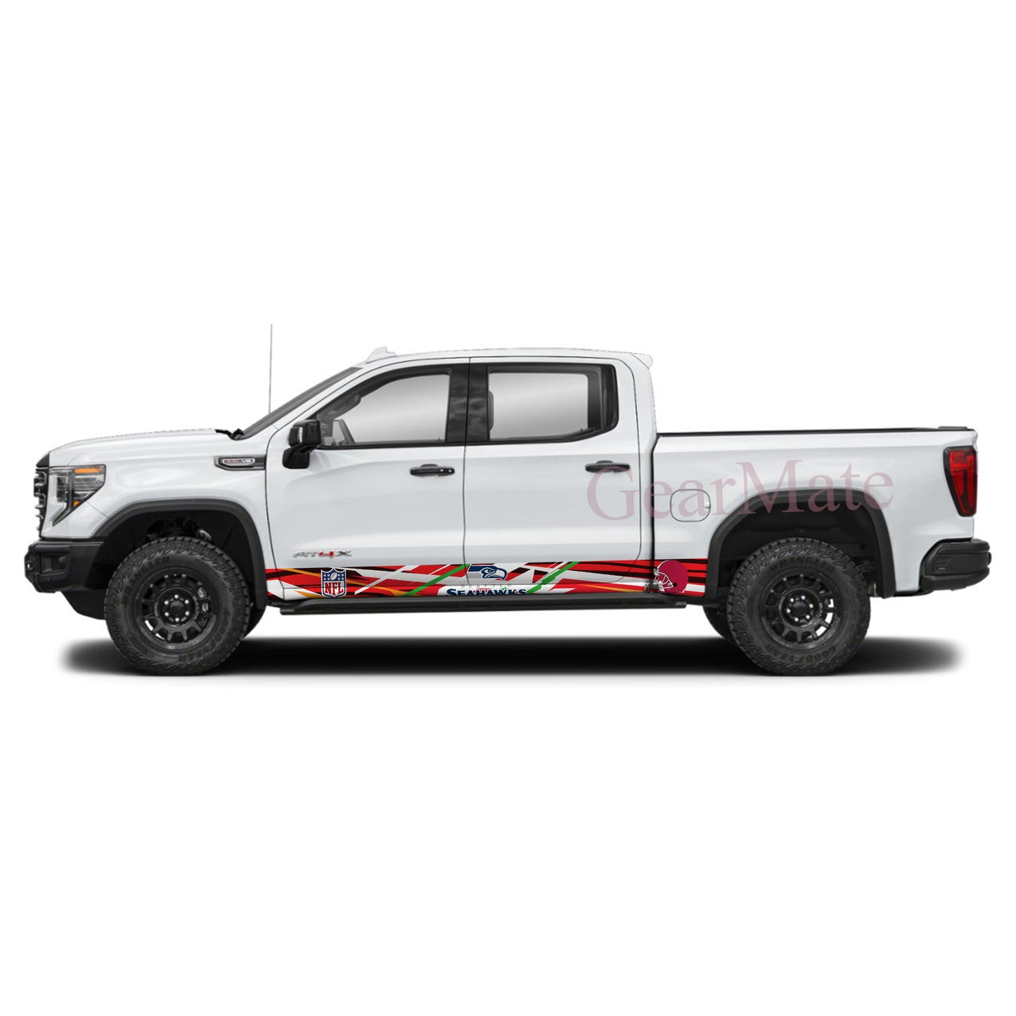 NFL Seattle Seahawks Rocker Panel Graphic Decal Kit (Left & Right Sides) - High Quality Vinyl for Trucks & SUVs