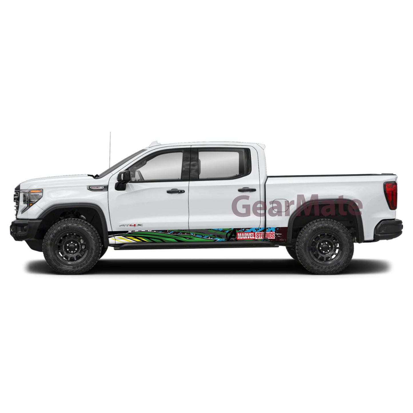 Racing Snake Marvel Avengers Rocker Panel Graphic Decal Kit (Left & Right Sides) - High Quality Vinyl for Trucks & SUVs