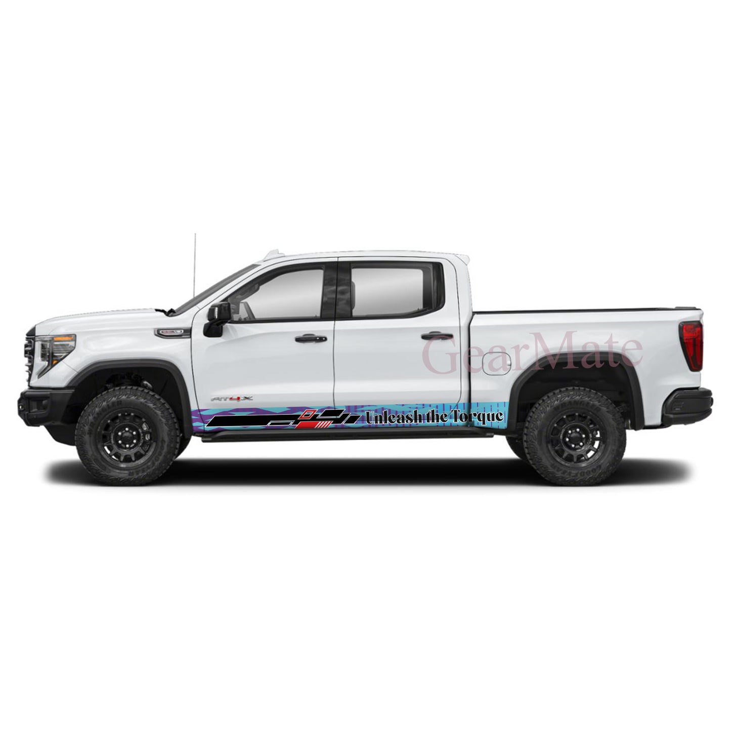 Unleash the Torque Rocker Panel Graphic Decal Kit (Left & Right Sides) - High Quality Vinyl for Trucks & SUVs