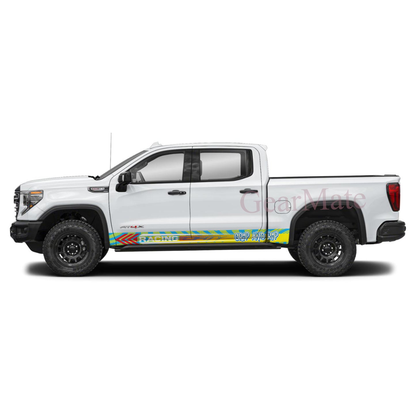 Grip and Rip Rocker Panel Graphic Decal Kit (Left & Right Sides) - High Quality Vinyl for Trucks & SUVs