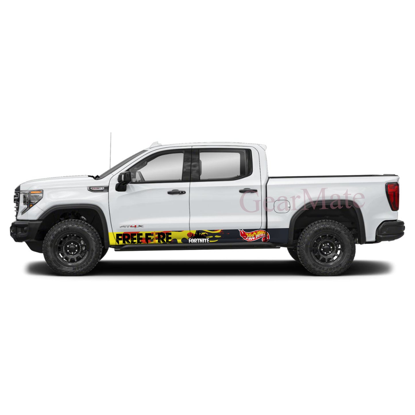 Fortnite Games Rocker Panel Graphic Decal Kit (Left & Right Sides) - High Quality Vinyl for Trucks & SUVs
