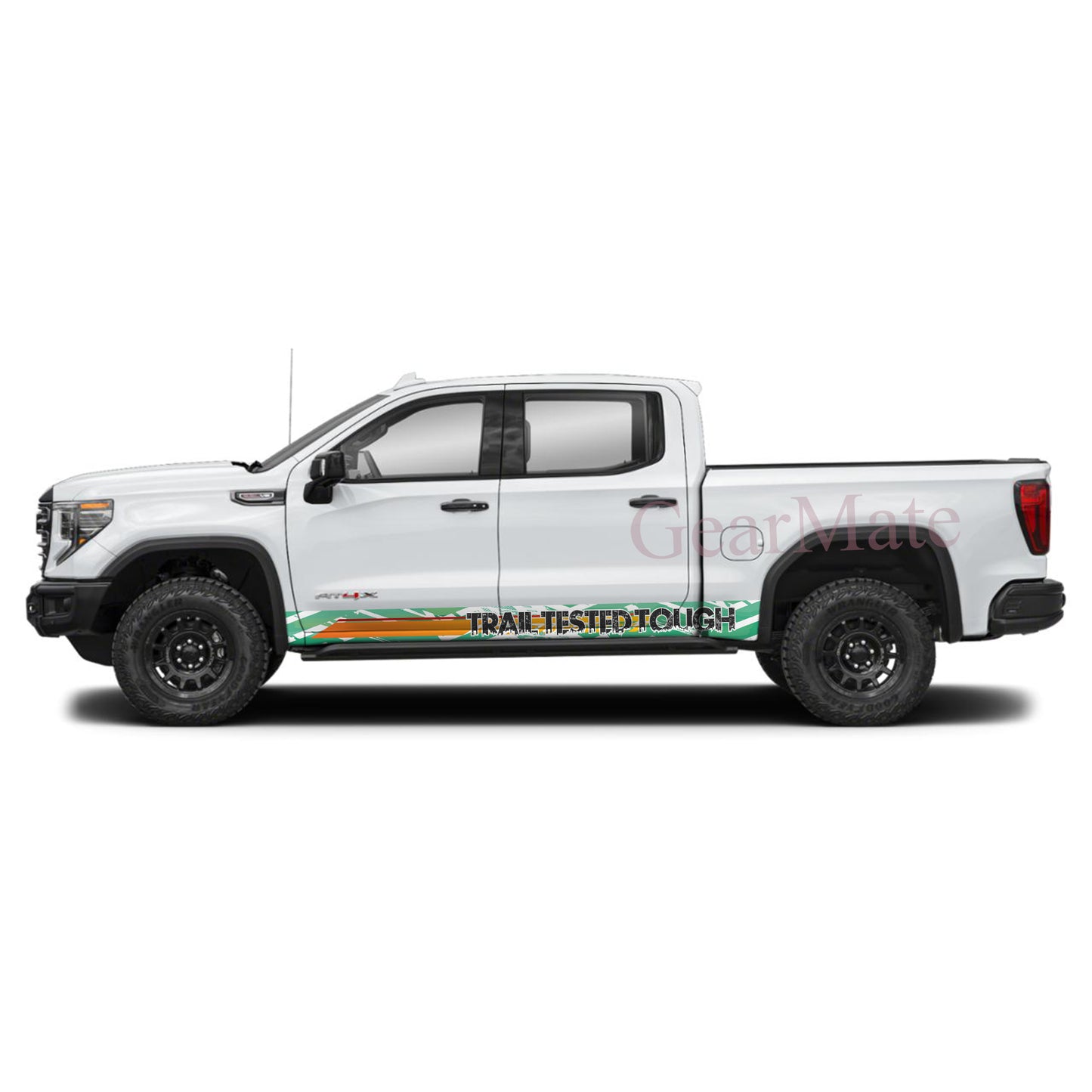 Trail Tested Tough Rocker Panel Graphic Decal Kit (Left & Right Sides) - High Quality Vinyl for Trucks & SUVs
