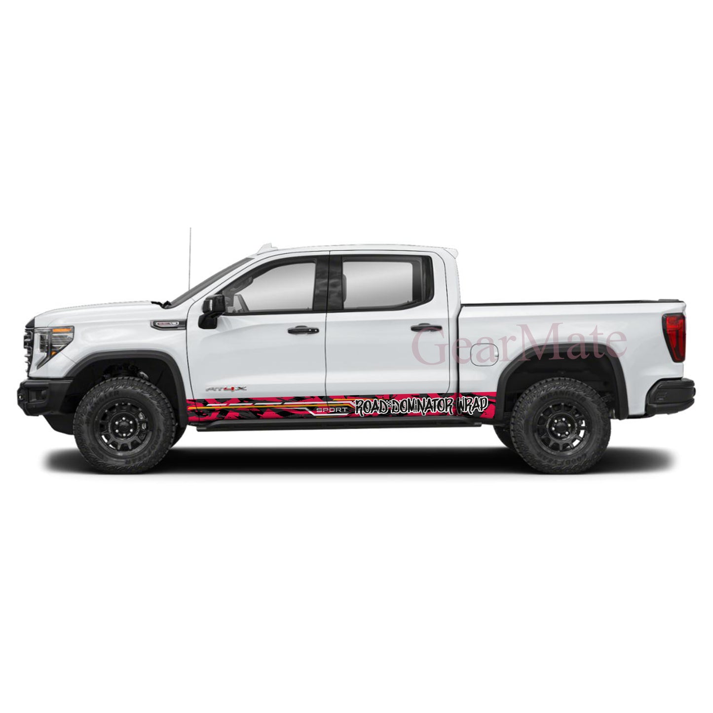 Road Dominator Wrap Rocker Panel Graphic Decal Kit (Left & Right Sides) - High Quality Vinyl for Trucks & SUVs