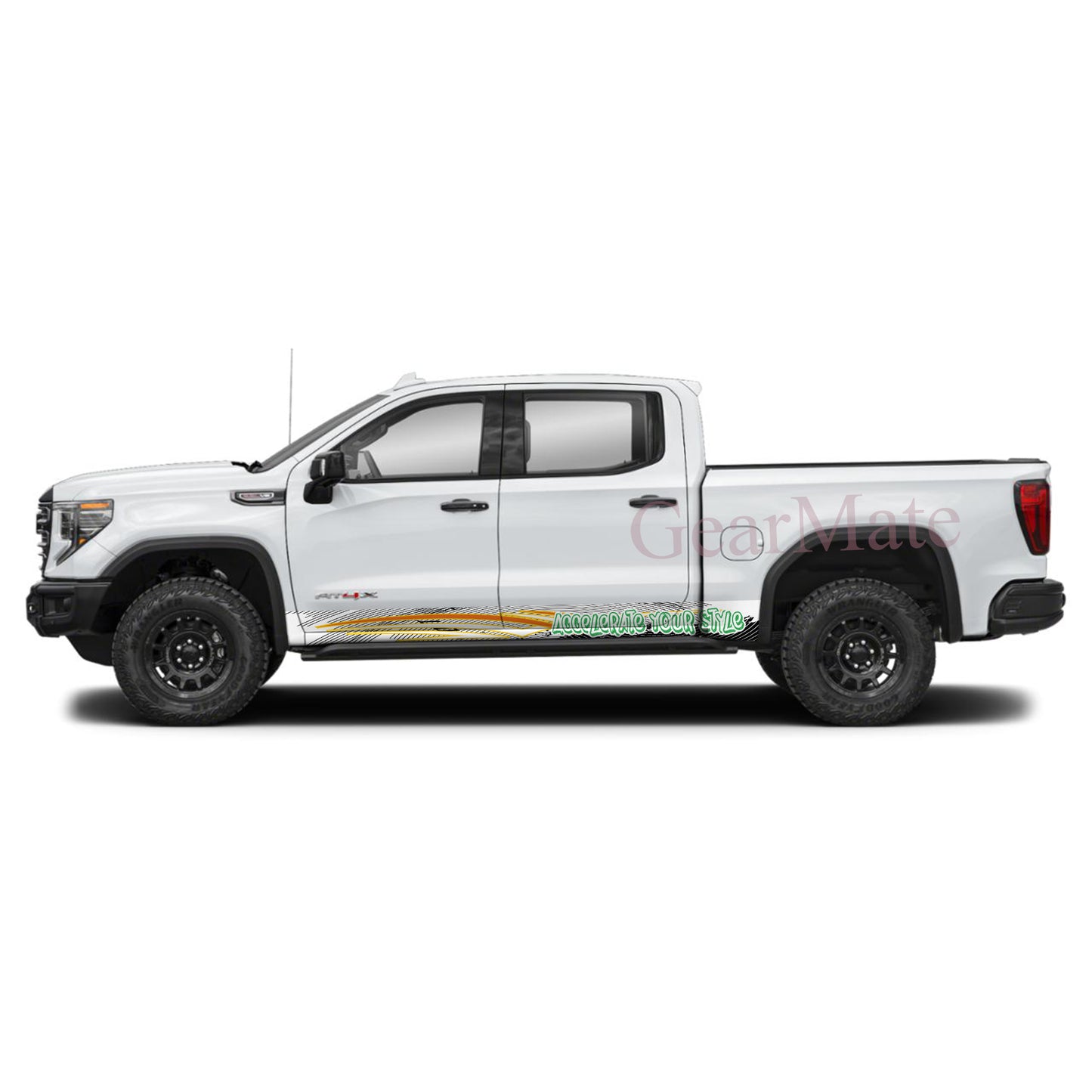 Accelerate Your Style Rocker Panel Graphic Decal Kit (Left & Right Sides) - High Quality Vinyl for Trucks & SUVs