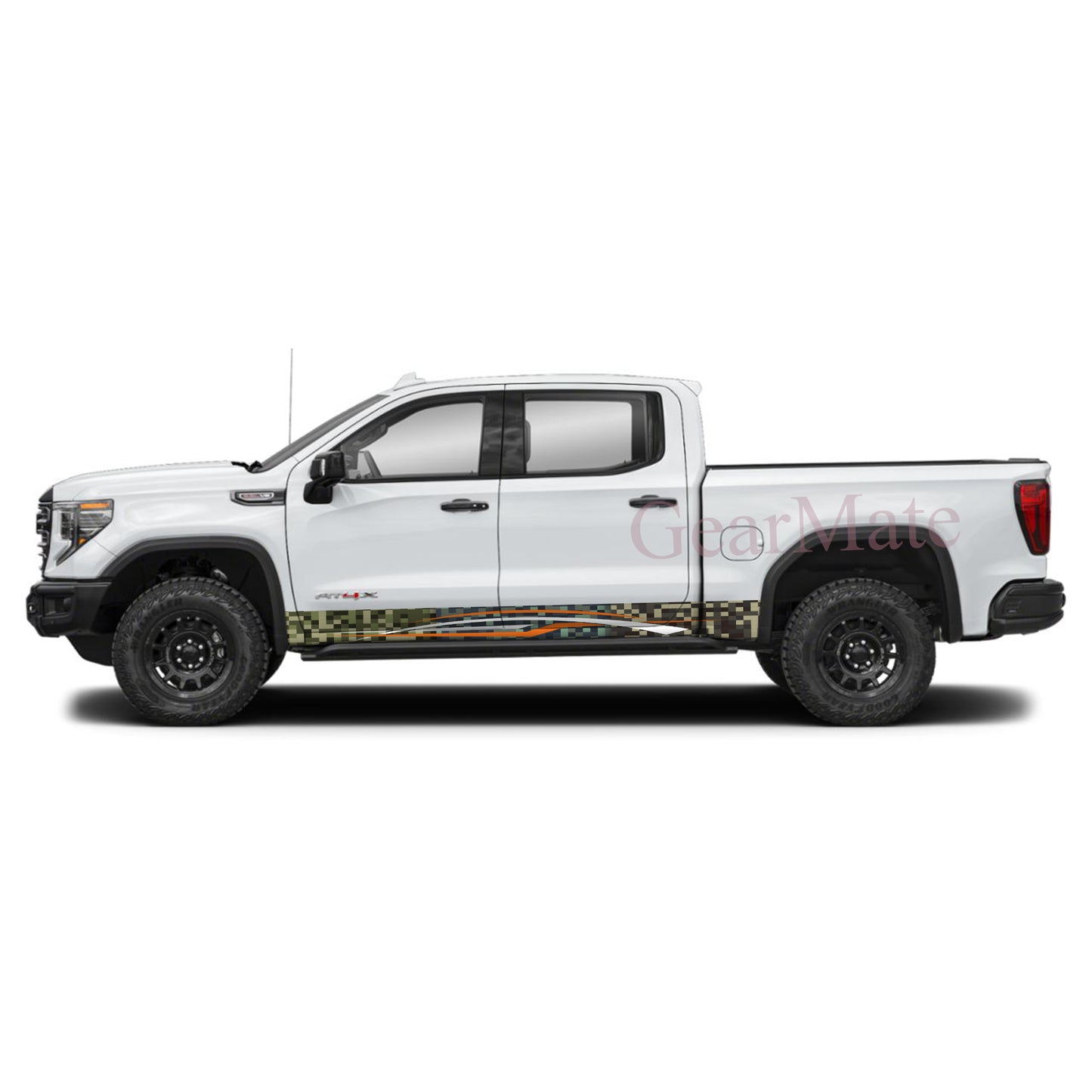 Camouflage Street Speed Engineered Rocker Panel Graphic Decal Kit (Left & Right Sides) - High Quality Vinyl for Trucks & SUVs