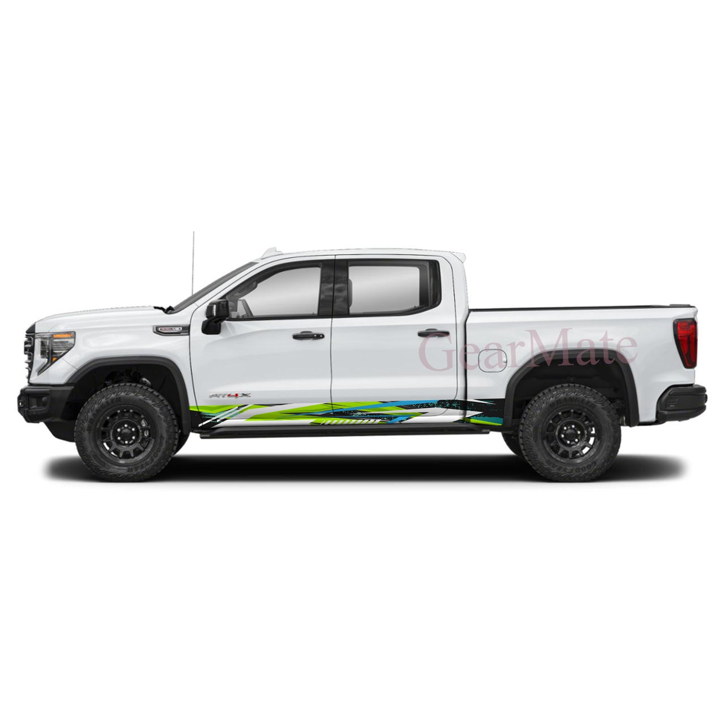 Racing Green Blue Panel Graphic Decal Kit (Left & Right Sides) - High Quality Vinyl for Trucks & SUVs