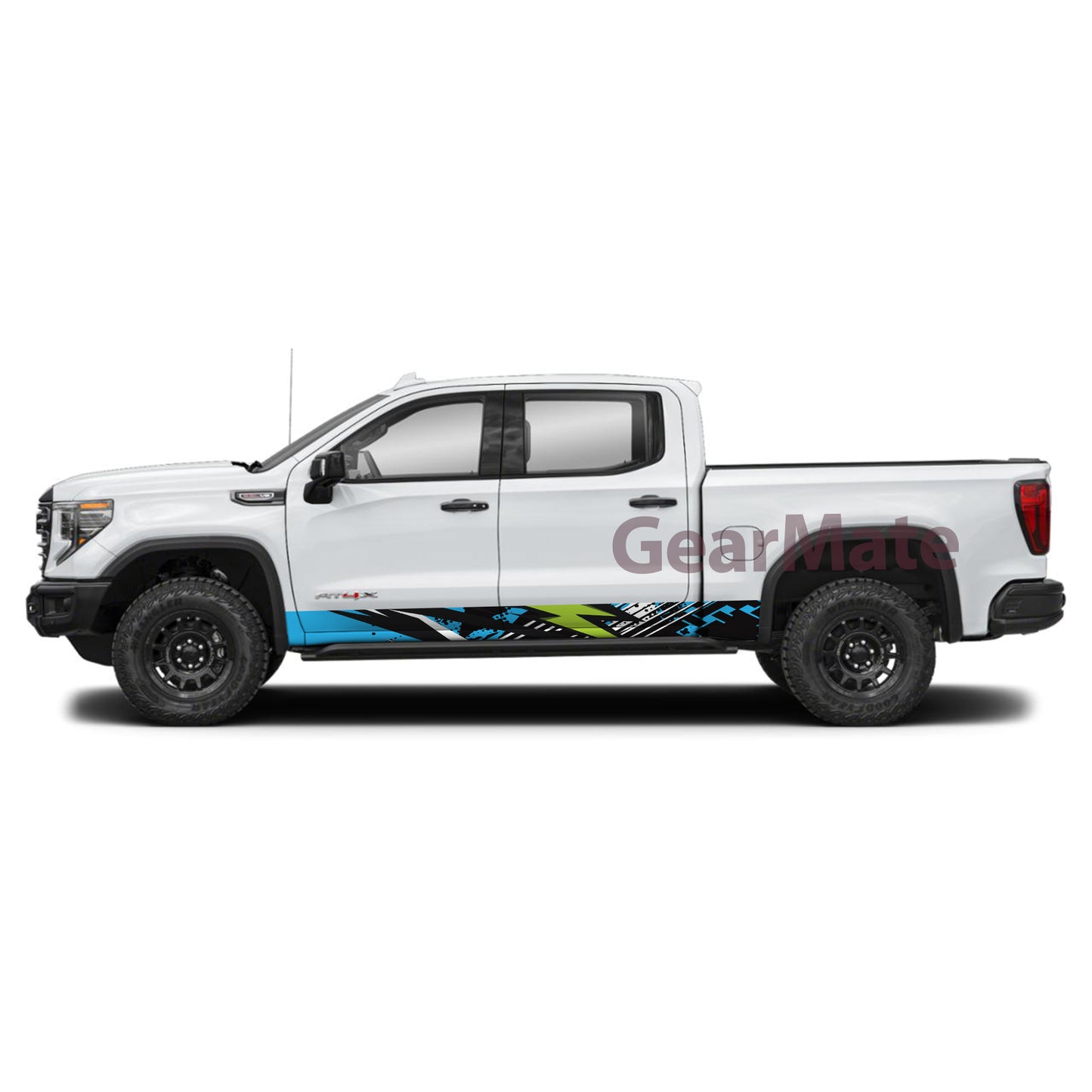 Sport Racing Stripe BG Rocker Panel Graphic Decal Kit (Left & Right Sides) - High Quality Vinyl for Trucks & SUVs