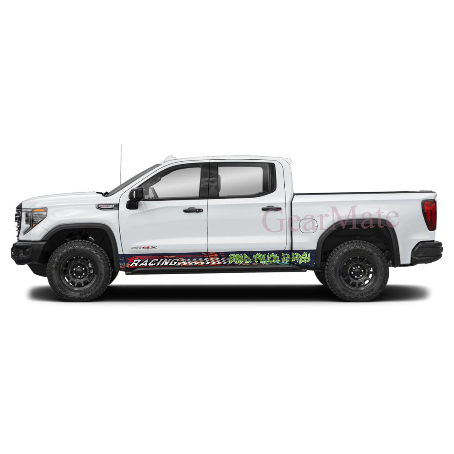 Bold Truck Energy Rocker Panel Graphic Decal Kit (Left & Right Sides) - High Quality Vinyl for Trucks & SUVs