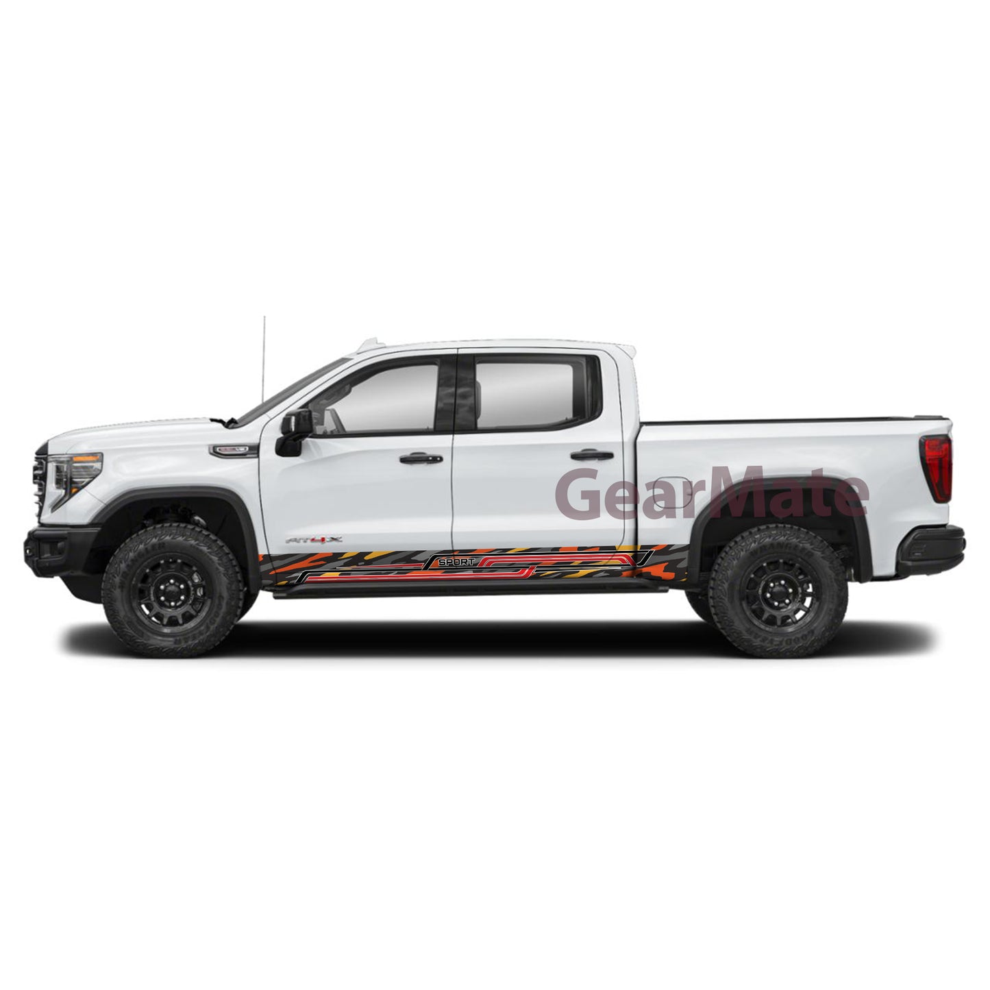 Camouflage Dominate Every Drive Rocker Panel Graphic Decal Kit (Left & Right Sides) - High Quality Vinyl for Trucks & SUVs