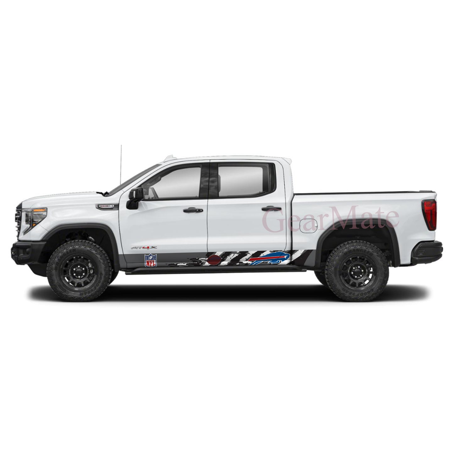 NFL Buffalo Bills Rocker Panel Graphic Decal Kit (Left & Right Sides) - High Quality Vinyl for Trucks & SUVs