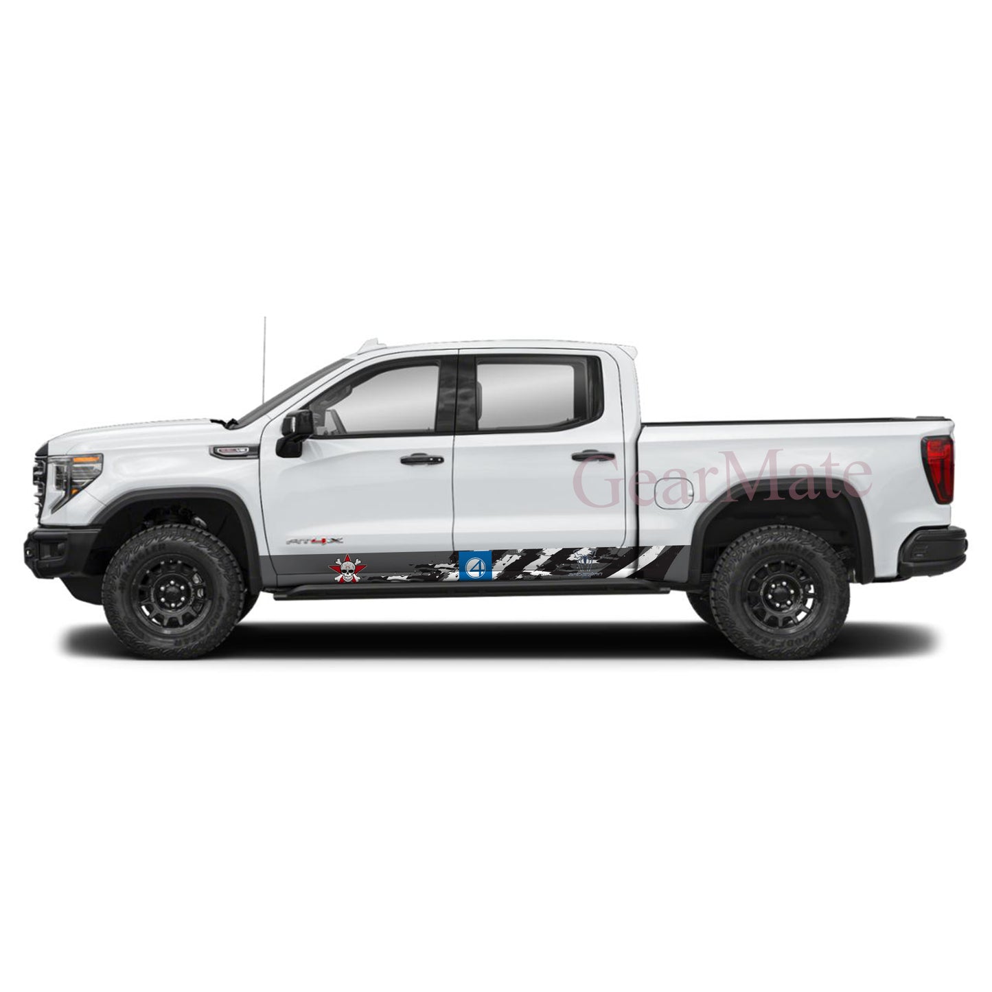 Racing Speed Fantastic 4 Rocker Panel Graphic Decal Kit (Left & Right Sides) - High Quality Vinyl for Trucks & SUVs