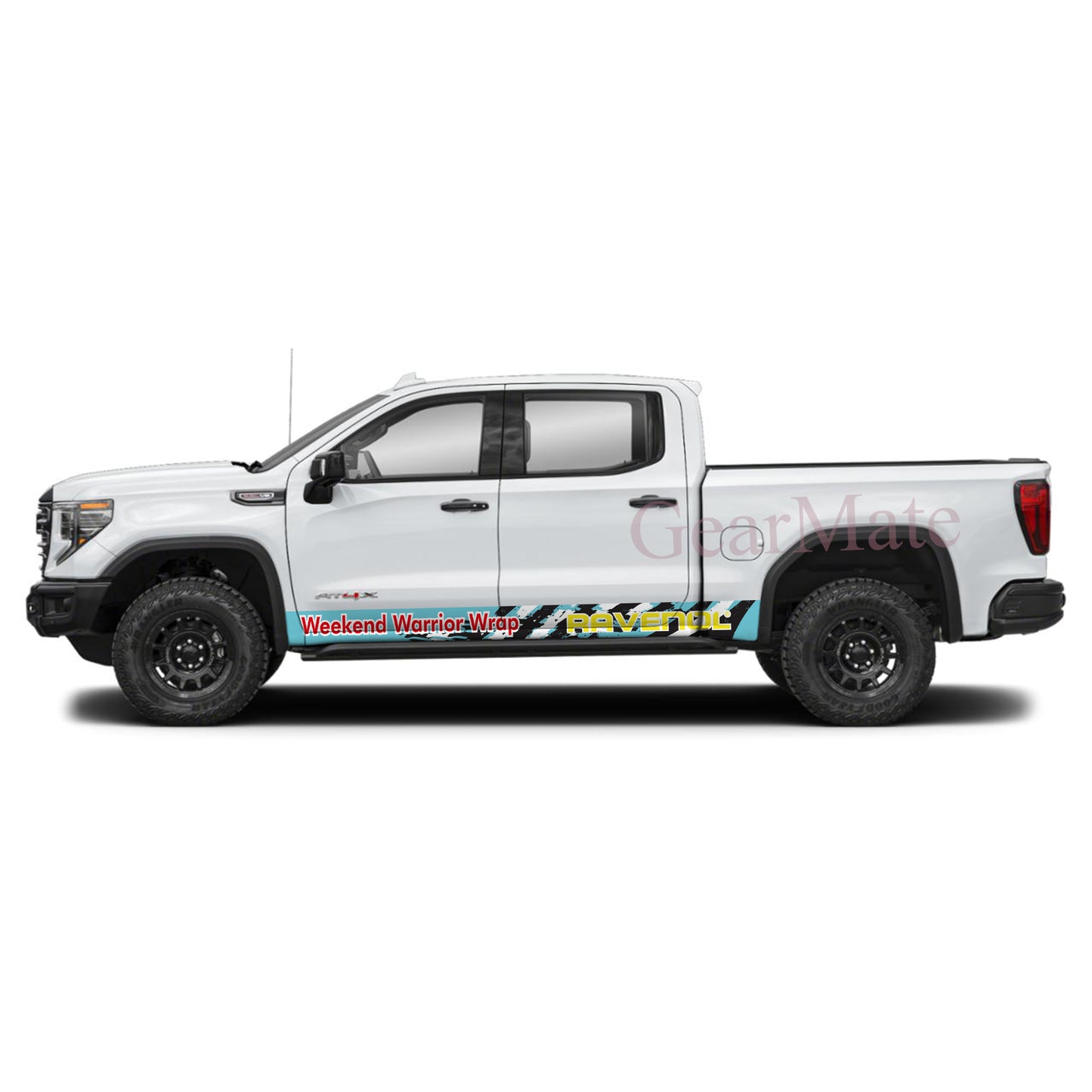 Weekend Warrior Wrap Ravenol Rocker Panel Graphic Decal Kit (Left & Right Sides) - High Quality Vinyl for Trucks & SUVs