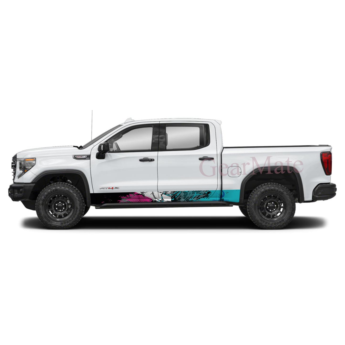 Sport Pink Green Dreamworks Animation Rocker Panel Graphic Decal Kit (Left & Right Sides) - High Quality Vinyl for Trucks & SUVs