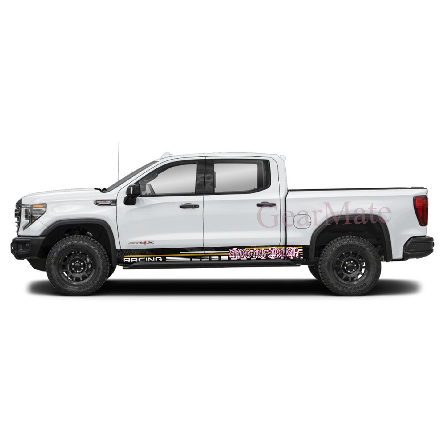 Styled for Strength Rocker Panel Graphic Decal Kit (Left & Right Sides) - High Quality Vinyl for Trucks & SUVs