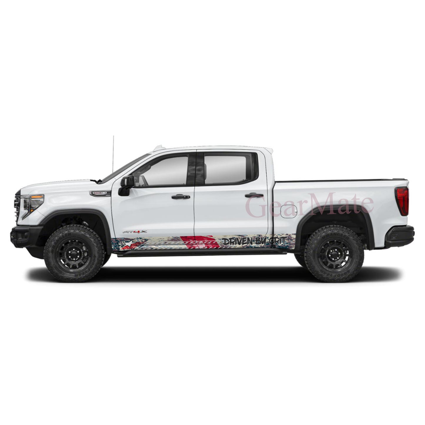 Driven by Grit Rocker Panel Graphic Decal Kit (Left & Right Sides) - High Quality Vinyl for Trucks & SUVs
