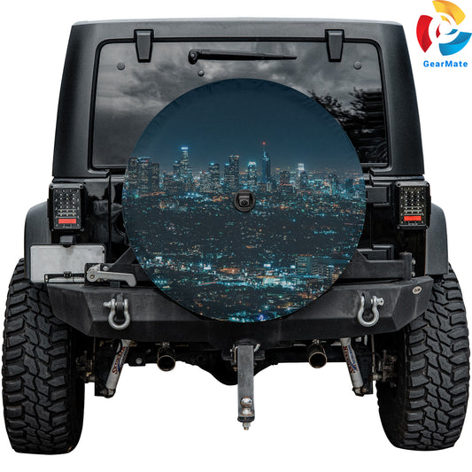 Los Angeles City Spare Tire Cover – Premium Waterproof UV Resistant Protector