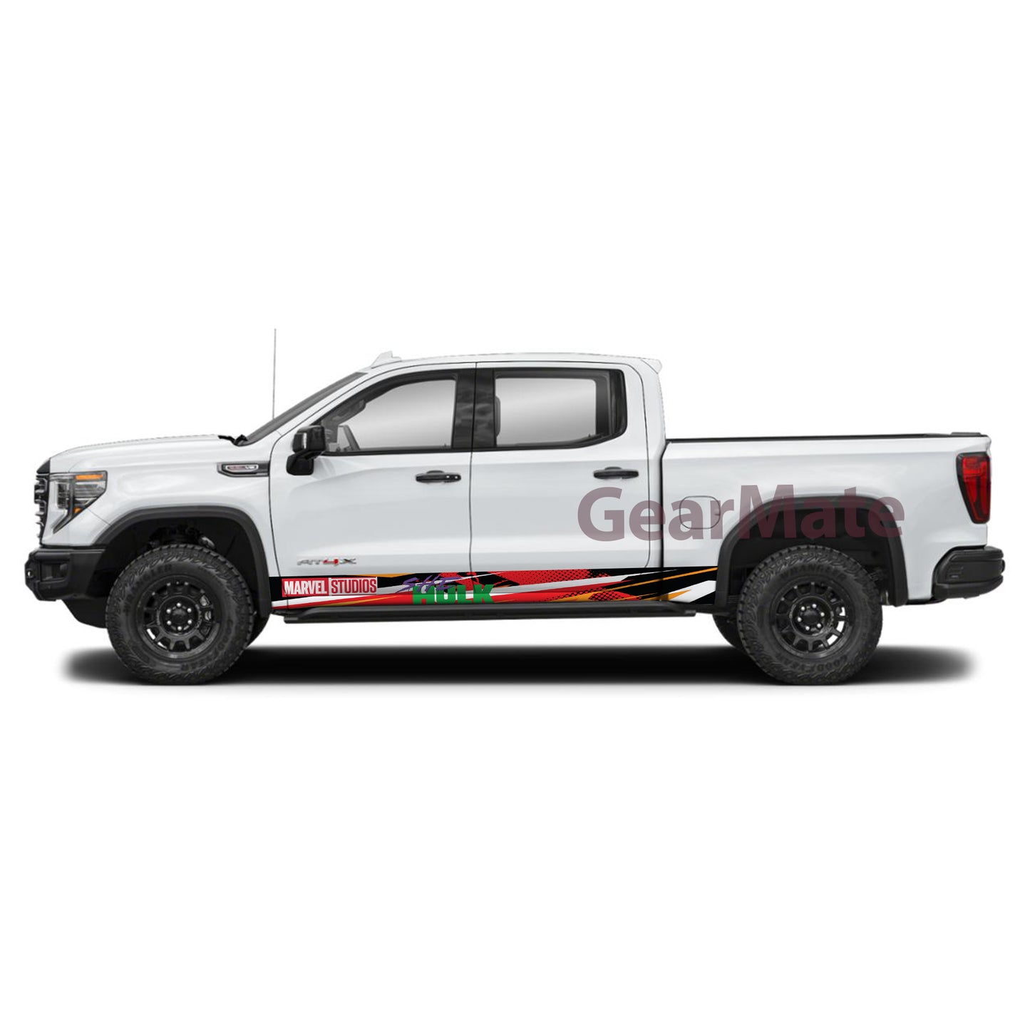 Racing Marvel She Hulk What If Rocker Panel Graphic Decal Kit (Left & Right Sides) - High Quality Vinyl for Trucks & SUVs