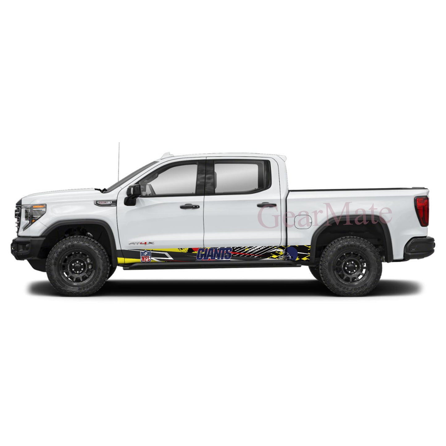 NFL New York Giants Rocker Panel Graphic Decal Kit (Left & Right Sides) - High Quality Vinyl for Trucks & SUVs