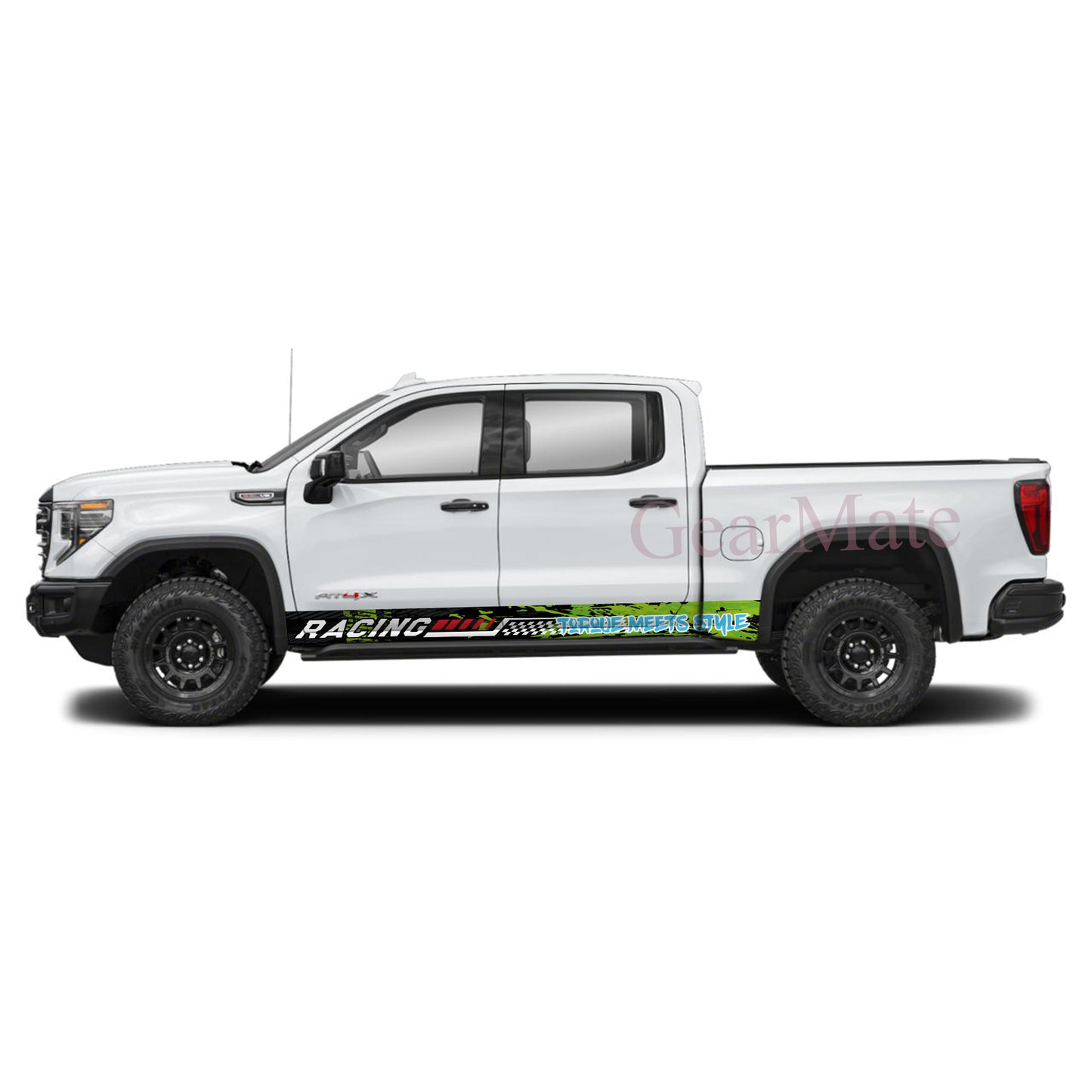 Torque Meets Style Rocker Panel Graphic Decal Kit (Left & Right Sides) - High Quality Vinyl for Trucks & SUVs