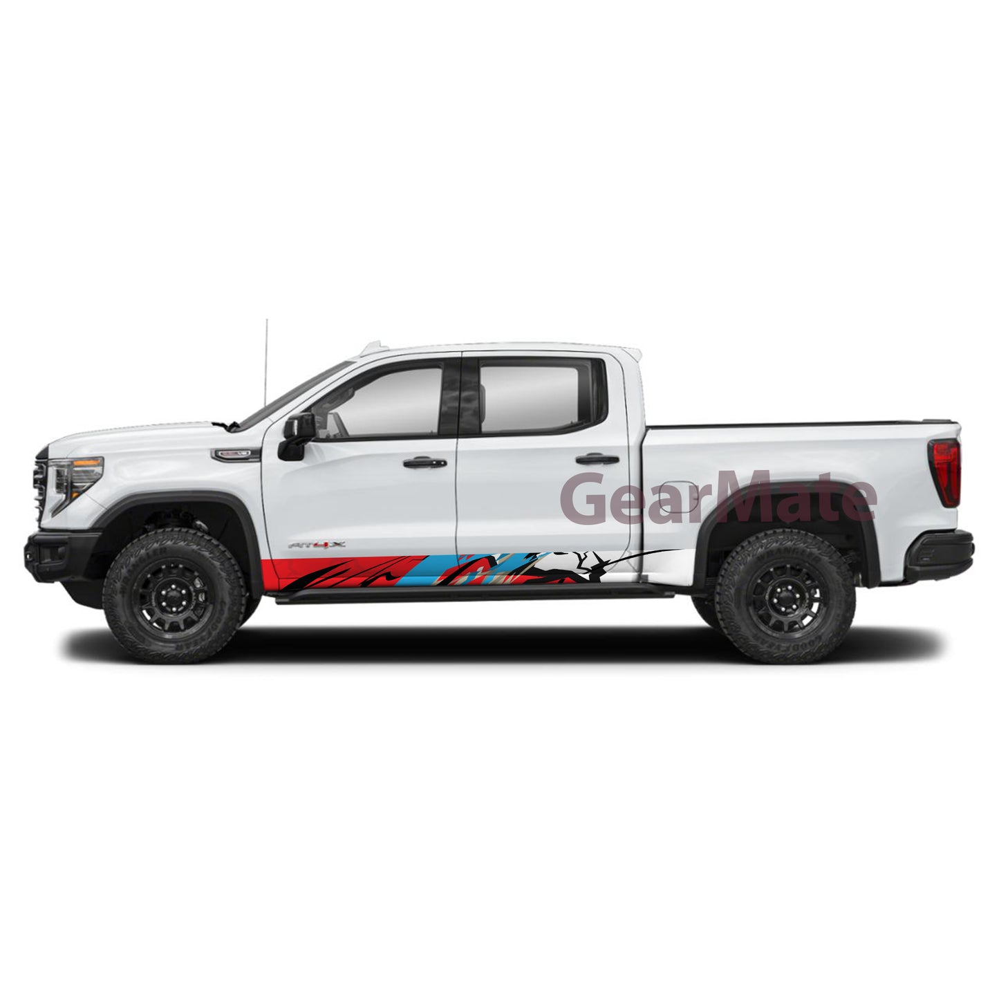Racing Blue RB Rocker Panel Graphic Decal Kit (Left & Right Sides) - High Quality Vinyl for Trucks & SUVs