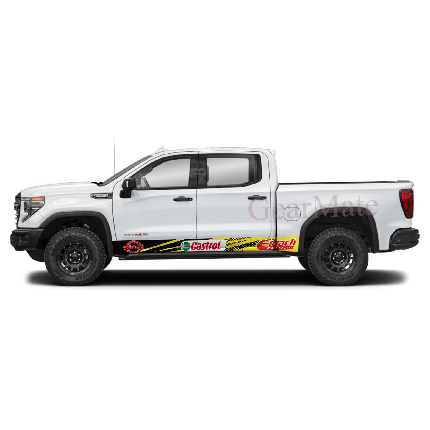 Fast Lane Castrol Rocker Panel Graphic Decal Kit (Left & Right Sides) - High Quality Vinyl for Trucks & SUVs