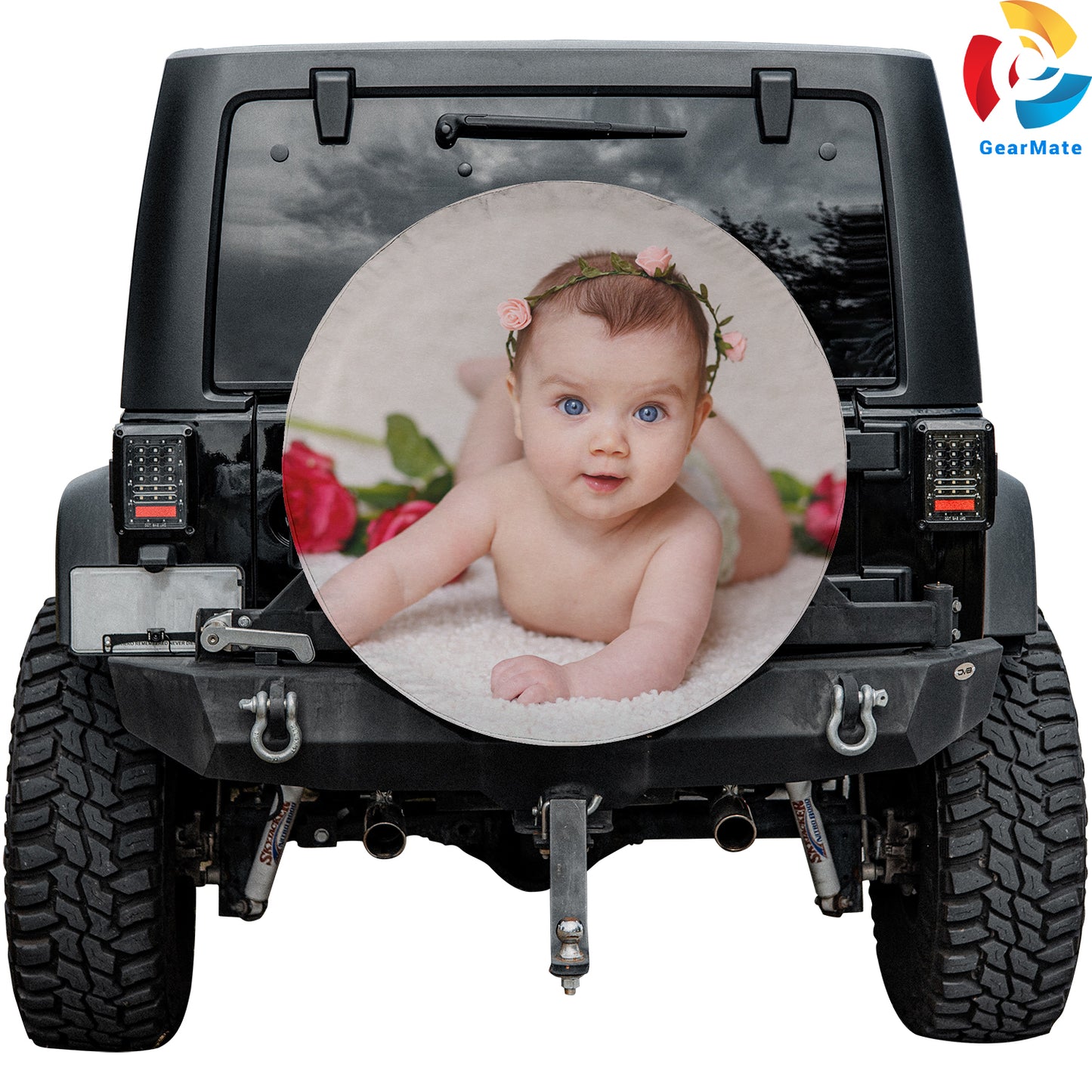 Cute Baby Rose Flowers Spare Tire Cover – Premium Waterproof UV Resistant Protector