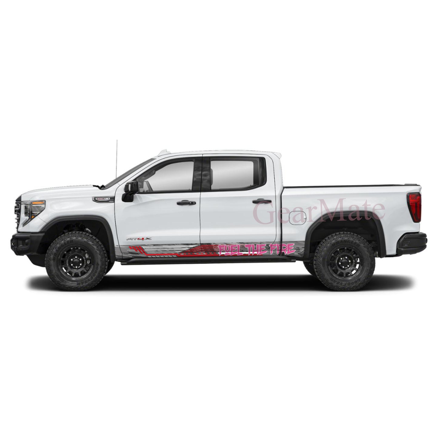 Fuel The Fire Rocker Panel Graphic Decal Kit (Left & Right Sides) - High Quality Vinyl for Trucks & SUVs