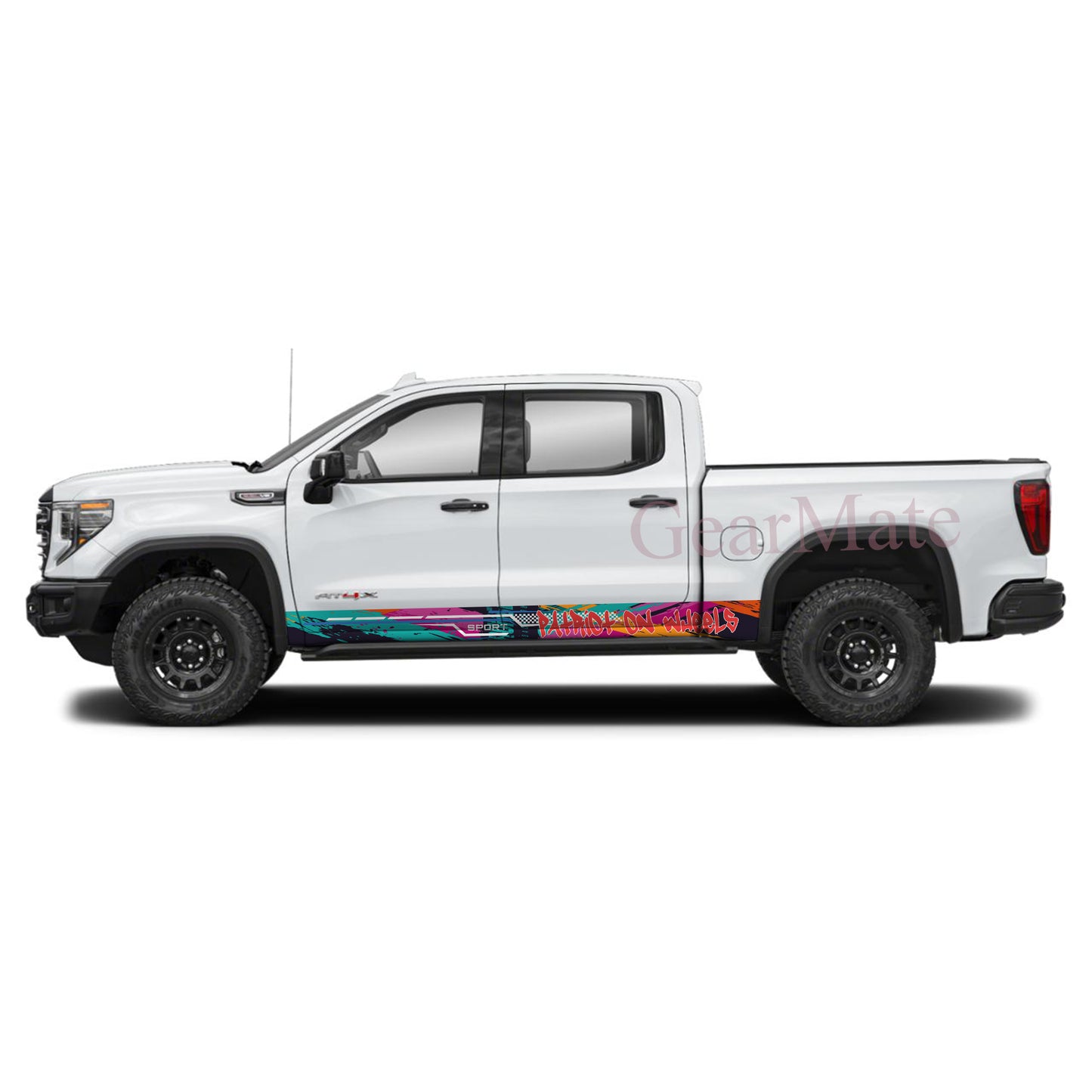 Patriot On Wheels Rocker Panel Graphic Decal Kit (Left & Right Sides) - High Quality Vinyl for Trucks & SUVs