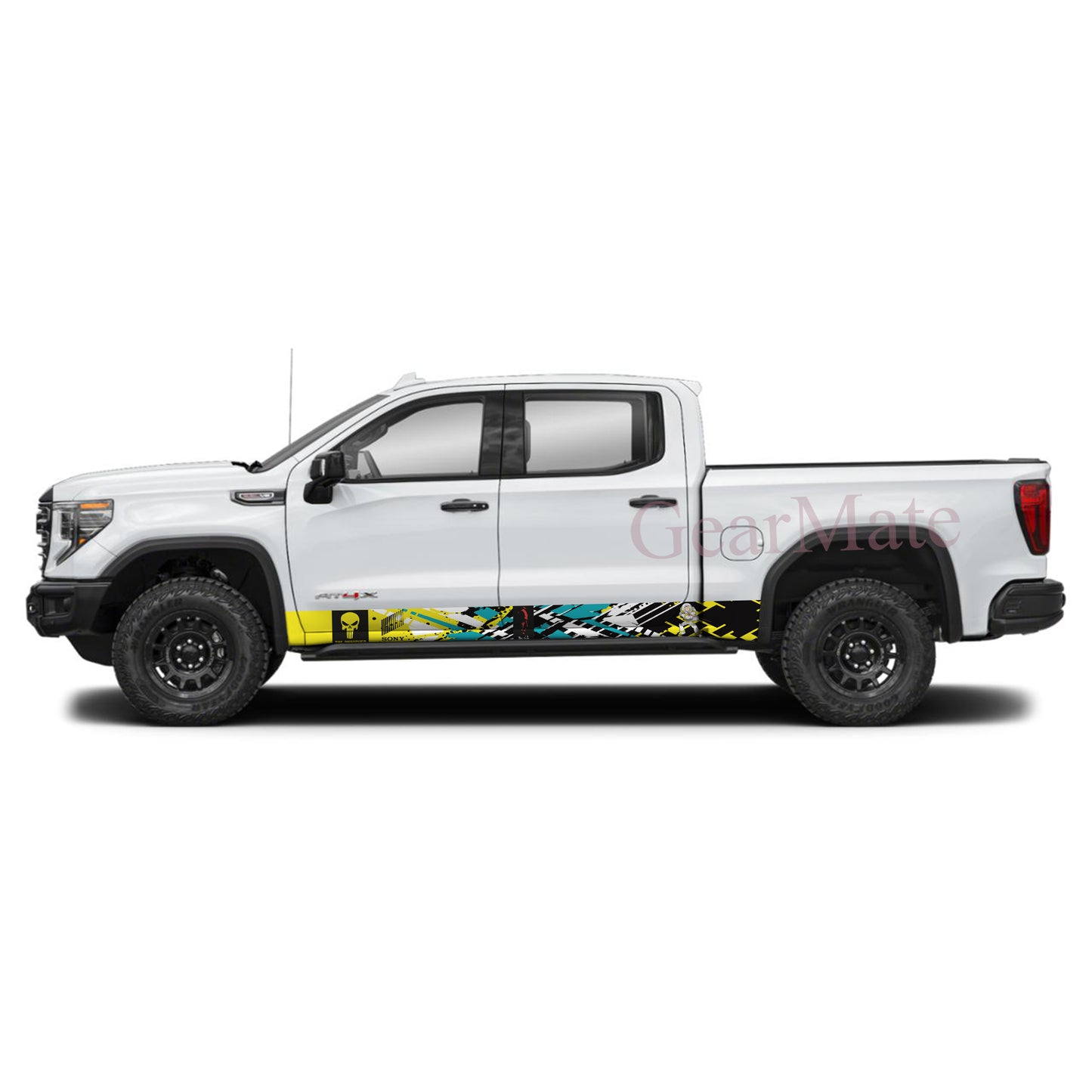 Sport YBlue The God Father Rocker Panel Graphic Decal Kit (Left & Right Sides) - High Quality Vinyl for Trucks & SUVs