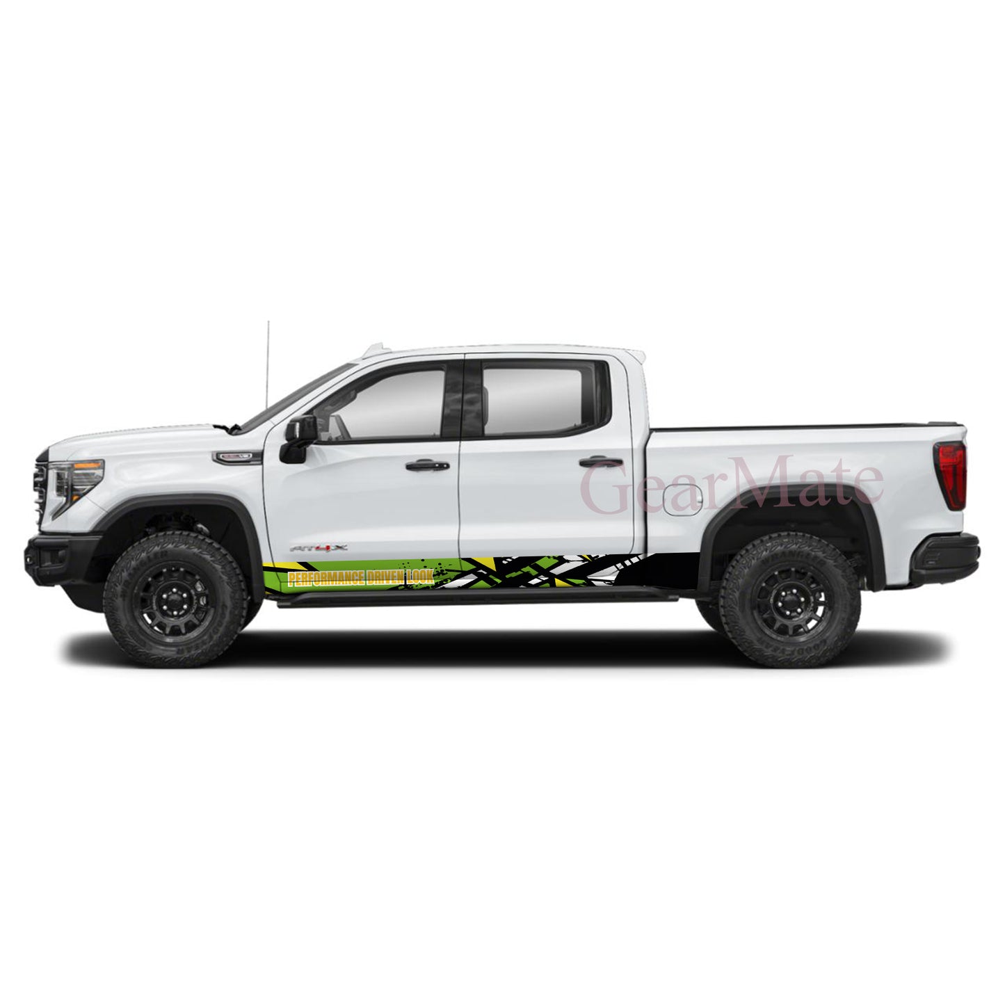 Performance Driven Look Rocker Panel Graphic Decal Kit (Left & Right Sides) - High Quality Vinyl for Trucks & SUVs