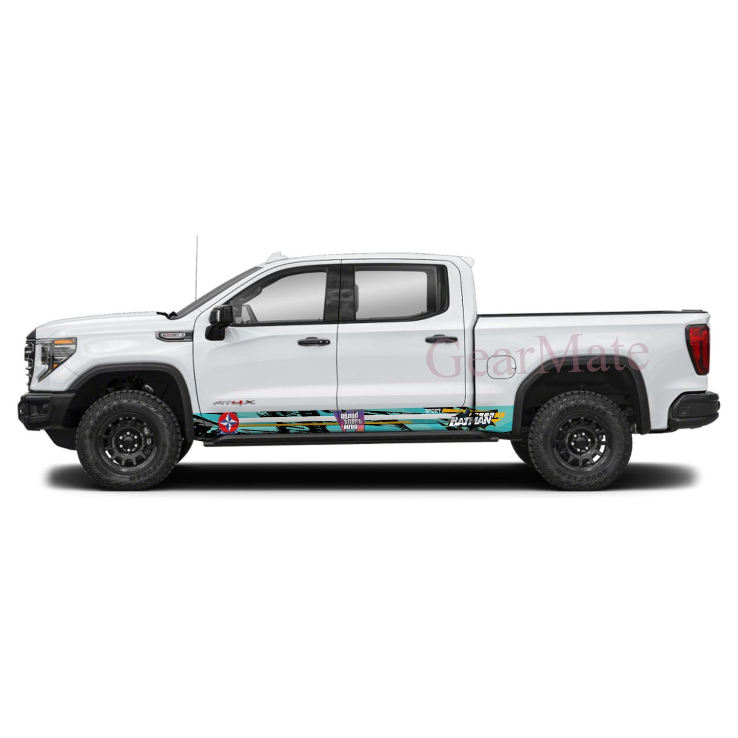 Grand Theft Auto Games Rocker Panel Graphic Decal Kit (Left & Right Sides) - High Quality Vinyl for Trucks & SUVs
