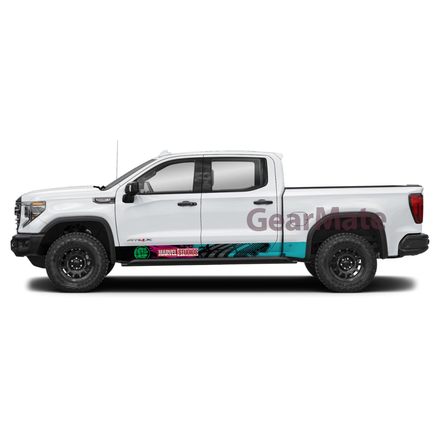 Racing Marvel Hulk What If Rocker Panel Graphic Decal Kit (Left & Right Sides) - High Quality Vinyl for Trucks & SUVs