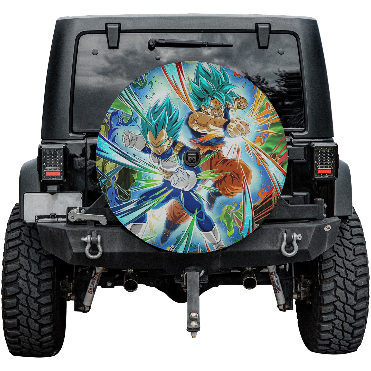 Dragon Ball Z Goku & Vegeta Spare Tire Cover – Premium Waterproof UV Resistant Protector