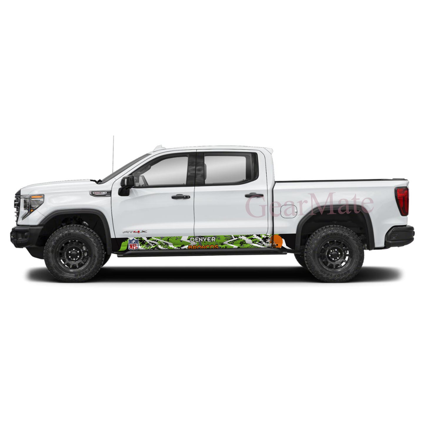 NFL Denver Broncos 1 Rocker Panel Graphic Decal Kit (Left & Right Sides) - High Quality Vinyl for Trucks & SUVs